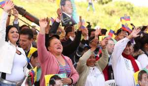  El Enlace Ciudadano se realiz&oacute; desde el sector Santos Pamba, al sur de Quito. FOTO: Presidencia de la Rep&uacute;blica 