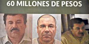 En los aeropuertos de M&eacute;xico se coloc&oacute; un cartel con la recompensa por la informaci&oacute;n de &lsquo;El Chapo&rsquo;. Foto: AFP