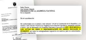 La Asamblea recibi&oacute; proyecto de ley que regula los actos de odio en redes sociales