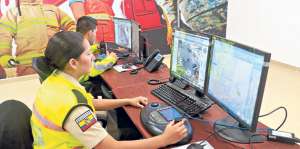La nueva sala operativa funciona dentro del Centro de Atenci&oacute;n Ciudadana en la v&iacute;a a Salinas. Foto: Cortes&iacute;a