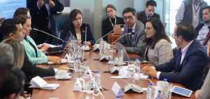 Yadira Aguagallo expone el caso ante la Comisi&oacute;n de Relaciones Internacionales.