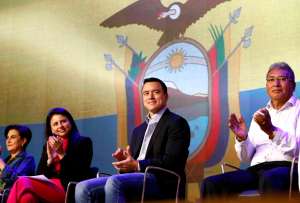 El presidente Daniel Noboa compartió con la comunidad migrante de Ecuador en Madrid.