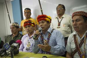Los representandes de las comunidades pidieron que se realice un uso responsable de los recursos naturales. Foto: Fernando Sandoval / El Tel&eacute;grafo