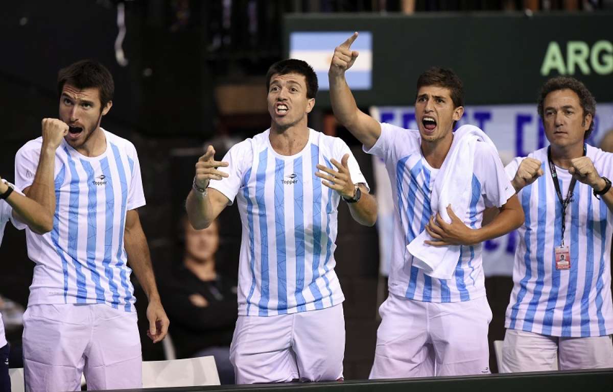 El combinado albiceleste cay&oacute; en semifinales de la Davis ante su par de B&eacute;lgica. Foto: AFP