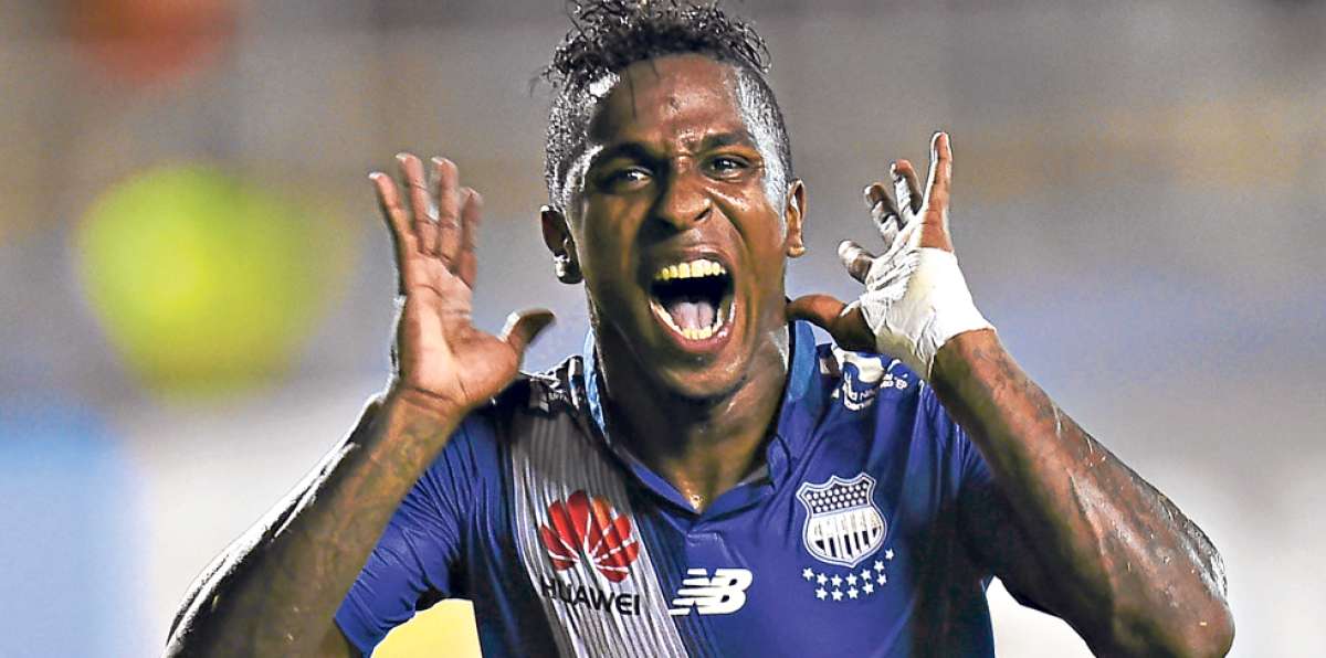 El delantero de Emelec Miler Bola&ntilde;os es el goleador del campeonato ecuatoriano con 25 tantos. Foto: Archivo / El Tel&eacute;grafo