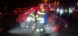 Las v&iacute;ctimas se movilizaban en un auto Ch&eacute;vrolet Aveo, color rojo, placa GSP-1678.