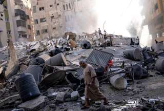 Israel derrumbó edificio en Gaza