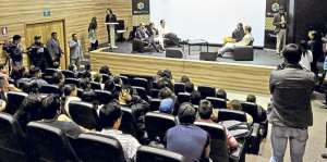 El auditorio del Instituto de Fomento al Talento Humano luci&oacute; lleno. 190 dirigentes participaron en la cita. Foto: Cortes&iacute;a 