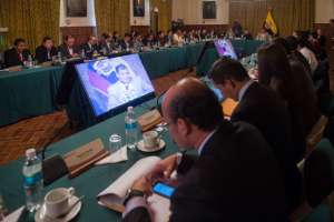 11 federaciones de transportistas acudieron al segundo taller de transporte terrestre en la Presidencia. Foto: John Guevara / El Tel&eacute;grafo