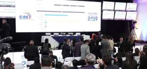 Centro de procesamiento de datos en el Consejo Nacional Electoral.