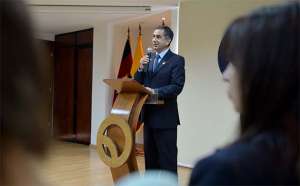 El alcalde Augusto Barrera ofreci&oacute; hoy una rueda de prensa. Foto: &Aacute;lvaro P&eacute;rez / El Tel&eacute;grafo 