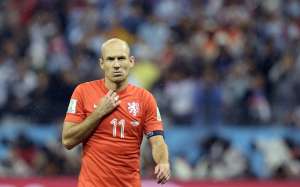 Arjen Robben fue la m&aacute;xima figura y goleador de Holanda en Brasil 2014. Foto: AFP