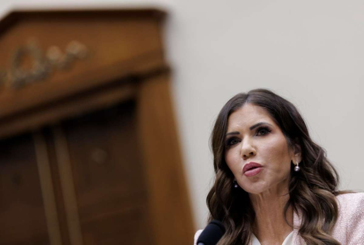 Fotograf&iacute;a de la secretaria del Departamento de Seguridad Nacional (DHS), Kristi Noem. EFE/Will Oliver