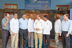 En mayo pasado, los cancilleres se reunieron en Gal&aacute;pagos para definir la puesta en marcha del banco. Foto: Eduardo Escobar / El Tel&eacute;grafo