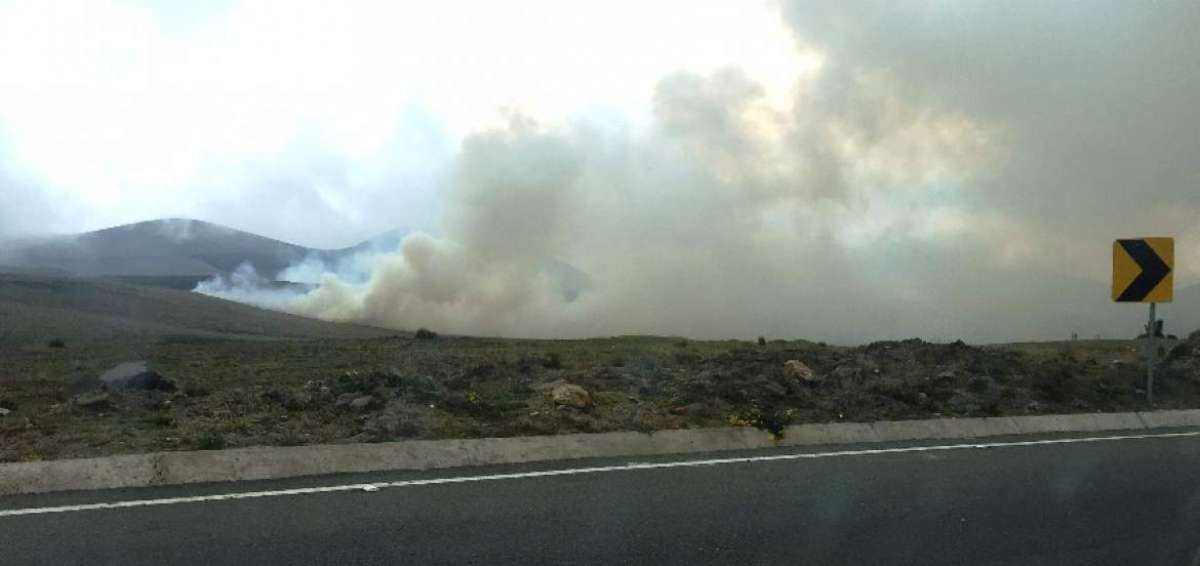 Un incendio de dif&iacute;cil acceso se produjo en Tungurahua