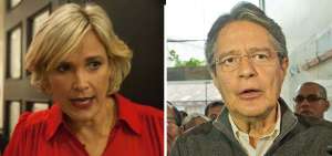 Cynthia Viteri, candidata del PSC, y  Guillermo Lasso, postulante del movimiento CREO. 