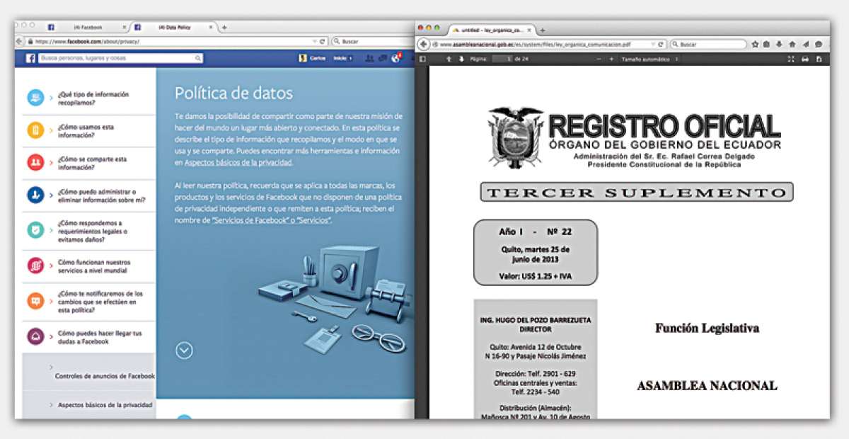 Facebook coincide con LOC de Ecuador 