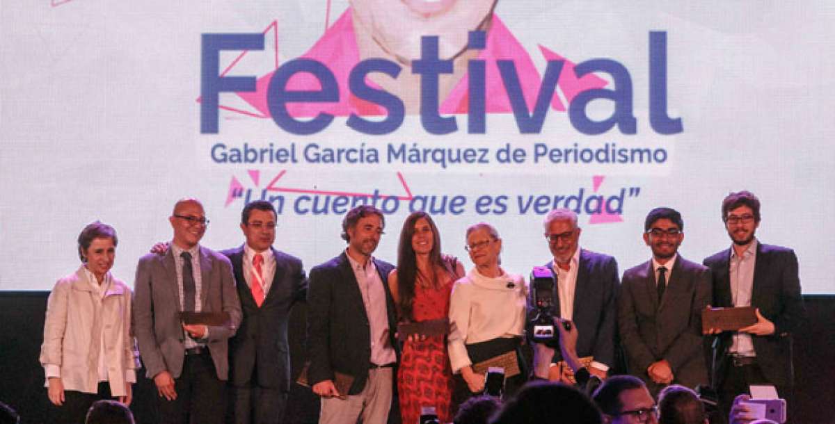 Los premiados de esta edici&oacute;n fueron Javier Sinay, Tom&aacute;s Munita y los equipos Chequeando y Aristegui Noticias. Foto: Tomada del flickr de premioggm.org