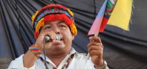 A. Wachap&aacute;, presidente de la Federaci&oacute;n Interprovincial de Centros Shuar (Ficsh).