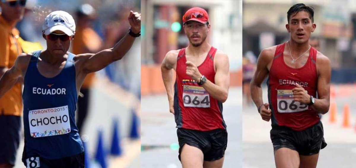 (De izquierda a derecha) Andr&eacute;s Chocho, Mauricio Arteaga y Bryan Pintado.