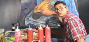 Israel Vinces dicta clases de pintura en los talleres de la CCE N&uacute;cleo de Pastaza a ni&ntilde;os, j&oacute;venes, adultos y adultos mayores. 