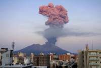 El volcán Sakurajima entró en erupción por segunda vez en el año en Japón