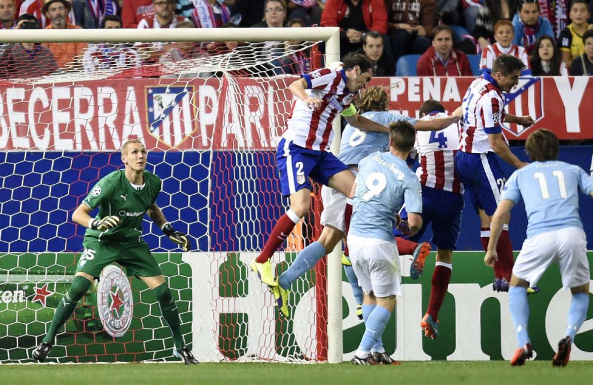 Atl&eacute;tico derrota 5-0 a Malmoe y lidera su grupo de Champions