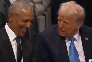 A pesar de su intensa rivalidad, Barack Obama y Donald Trump tuvieron un momento para charlar en el funeral del expresidente Jimmy Carter.