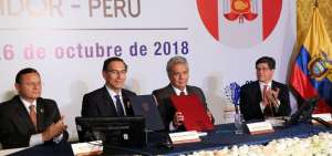 Con la concreci&oacute;n de cinco acuerdos, los gobiernos de Ecuador y Per&uacute; suscribieron la Declaraci&oacute;n de Quito, en el marco del XII Gabinete Binacional, por los 20 a&ntilde;os de la firma de la paz entre ambos pa&iacute;ses.