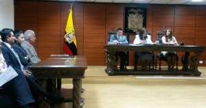 En la diligencia particip&oacute; el fiscal general del Estado, Galo Chiriboga. Foto: Fiscal&iacute;a