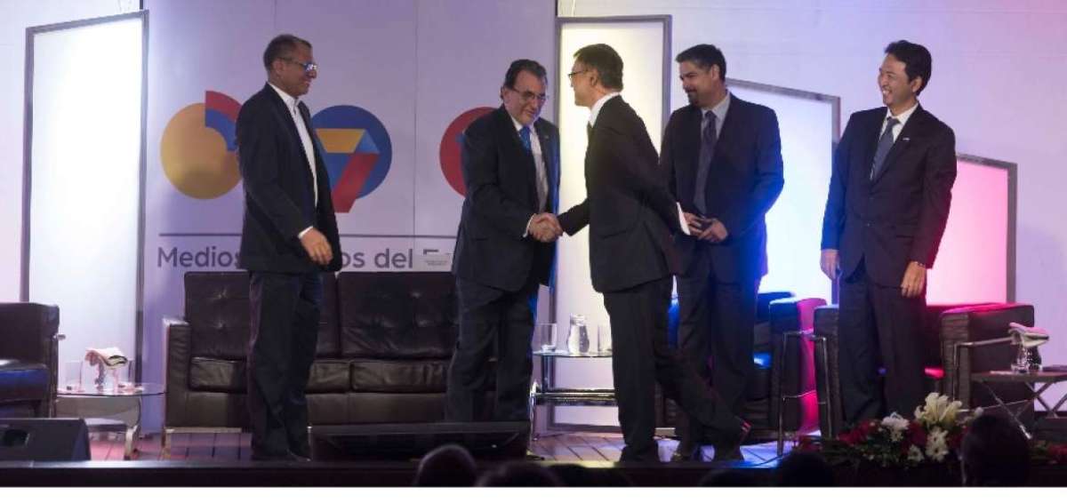 El vicepresidente de la Rep&uacute;blica, Jorge Glas Espinel, fue testigo del convenio firmado el martes, en Quito.