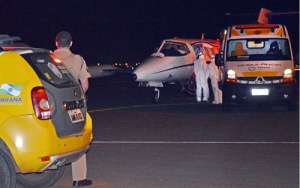 El hombre de 47 a&ntilde;os fue trasladado en un avi&oacute;n de la Fuerza A&eacute;rea de Brasil desde Paran&aacute; hasta R&iacute;o de Janeiro. Foto: AFP