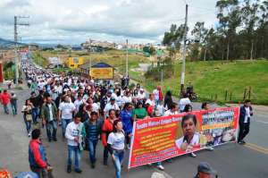 As&iacute; luci&oacute; la marcha de los comerciantes colombianos en la frontera. Foto: Carlos Jim&eacute;nez / El Tel&eacute;grafo