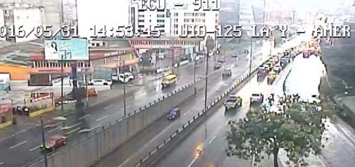 Im&aacute;genes de los monitoreos realizados por las c&aacute;maras del ECU911, durante la tormenta de esta tarde.