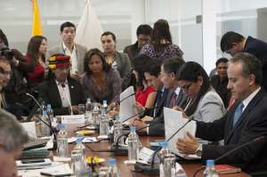 Los integrantes de la comisi&oacute;n recibieron a los titulares de los ministerios del Ambiente, Justicia y Sectores Estrat&eacute;gicos. Foto: John Guevara / El Tel&eacute;grafo