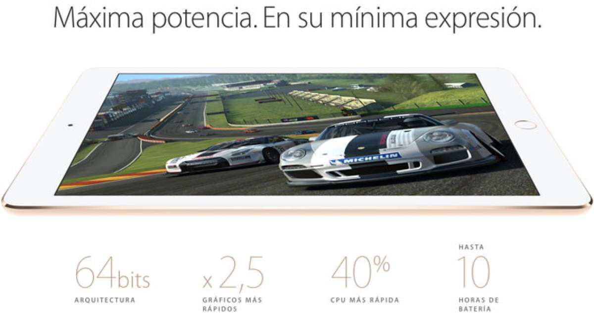 El iPad Air 2 es 18 % m&aacute;s fino que su predecesor. Foto: Apple