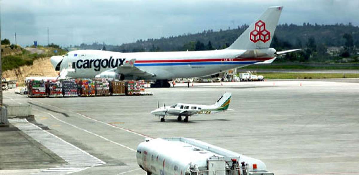 Las empresas de carga de diversas mercanc&iacute;as, especialmente flores, realizan vuelos continuos desde el aeropuerto de Latacunga hacia los Estados Unidos de Am&eacute;rica. Foto: Silvia Osorio | para El Tel&eacute;grafo