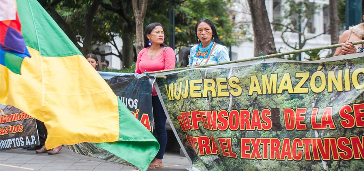 Mujeres amaz&oacute;nicas piden el cese de explotaci&oacute;n petrolera