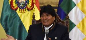 El presidente Evo Morales durante la rueda de prensa. 