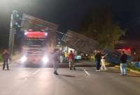 Uno de los choques se produjo en la avenida Simón Bolívar, a la altura de la Lucha de Los Pobres.