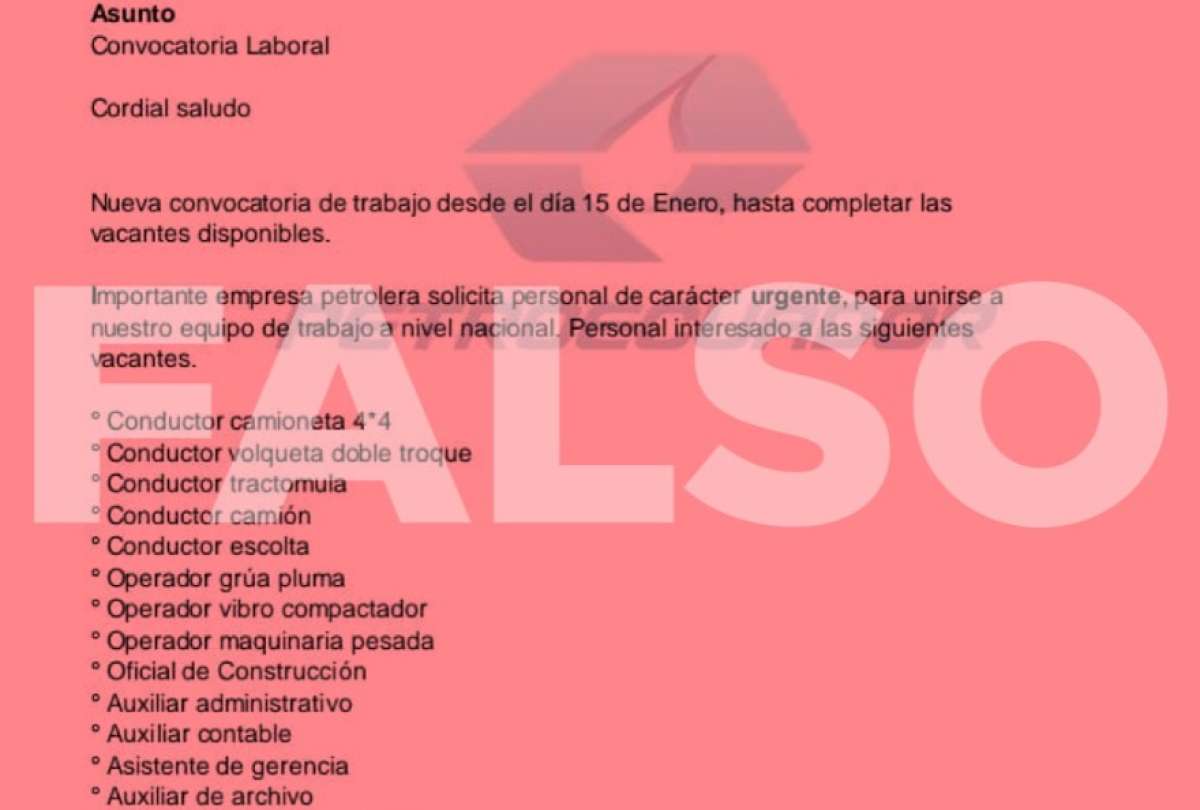 Petroecuador alerta sobre falsas ofertas de trabajo en redes sociales