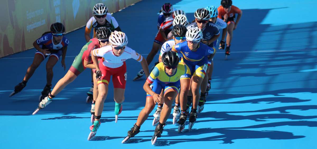 Mar&iacute;a Loreto Arias, durante la prueba de los 500 metros sprint, en los Juegos Ol&iacute;mpicos de la Juventud. 