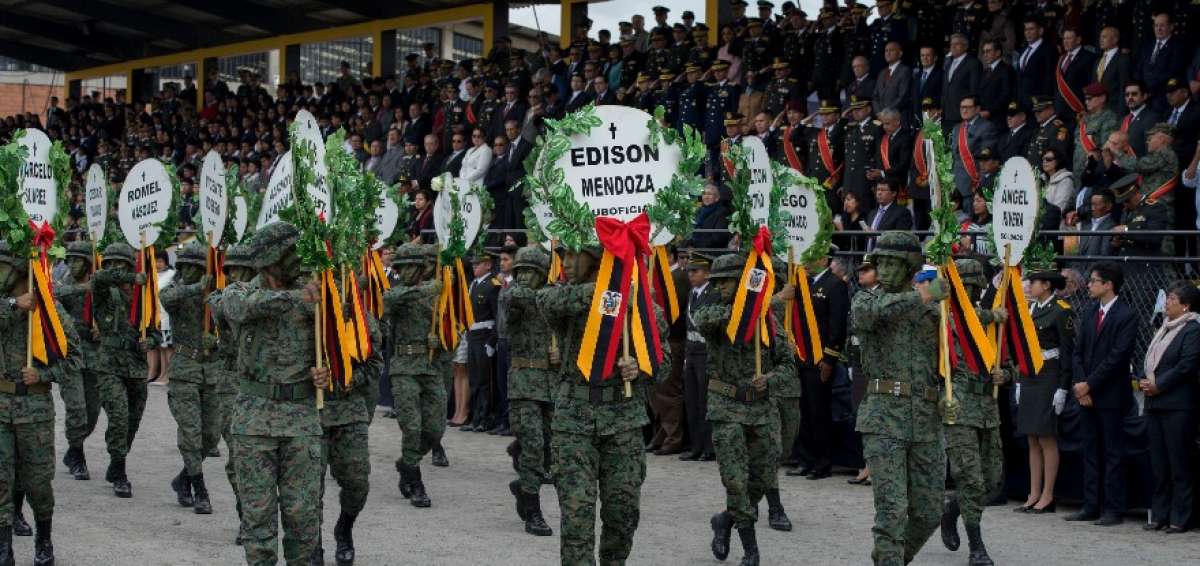 La ceremonia se efectu&oacute; en el Colegio Militar, al norte de Quito.