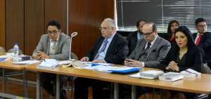 El abogado defensor de Rafael C., Caupolic&aacute;n Ochoa, durante la audiencia de revisi&oacute;n de medidas cautelares en la Corte Nacional de Justicia (CNJ).