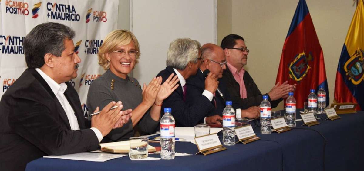 Cynthia Viteri y Mauricio Pozo en Quito.