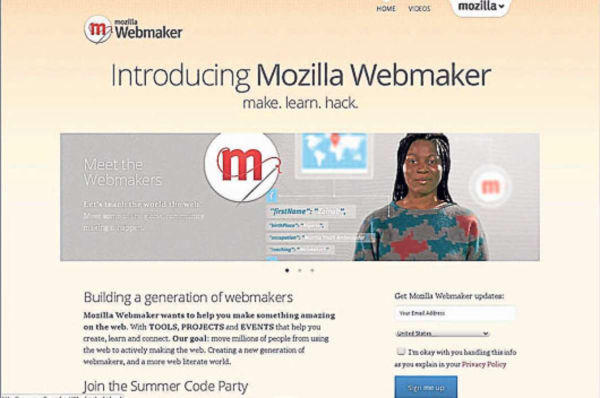 Una captura de pantalla de la p&aacute;gina electr&oacute;nica de la Fundaci&oacute;n Mozilla en la que se puede conocer el p&eacute;nsum de los eventos. Tomado de Bitblokes.de
