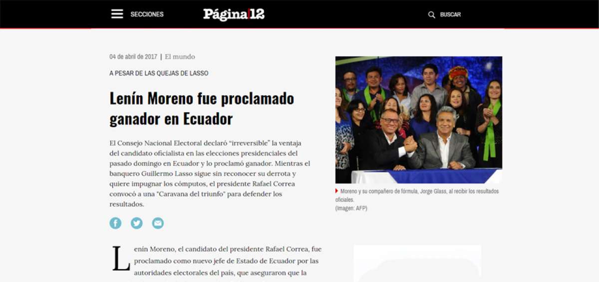 &ldquo;La derecha no cruz&oacute; el Ecuador&rdquo;