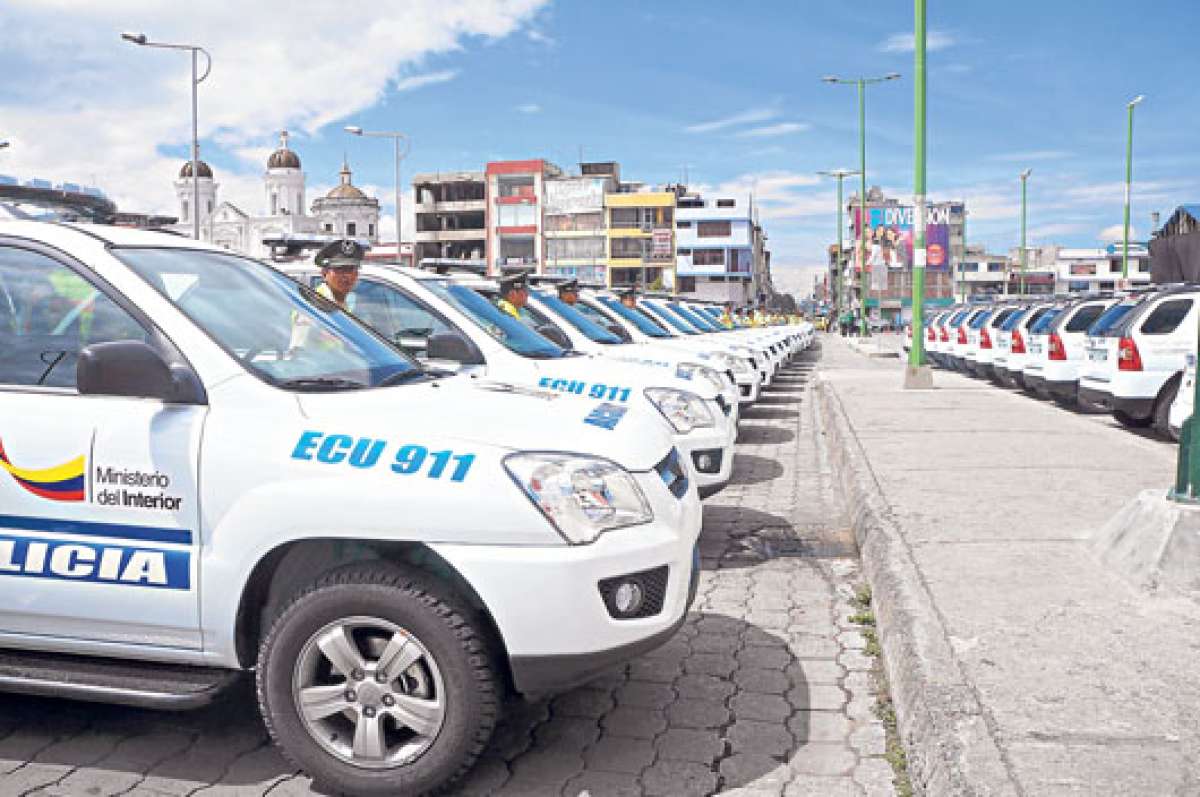 Con estos veh&iacute;culos, el Ministerio del Interior equipa los cuerpos policiales de Latacunga, La Man&aacute;, Pangua, Salcedo, Saquisil&iacute; y Pujil&iacute;. Fotos: Silvia Osorio |  para El Tel&eacute;grafo