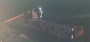 Vuelco de bus en Babahoyo dej&oacute; 21 heridos