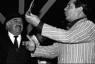 Don Evaristo (izquierda) fue un personaje muy querido en la capital.
